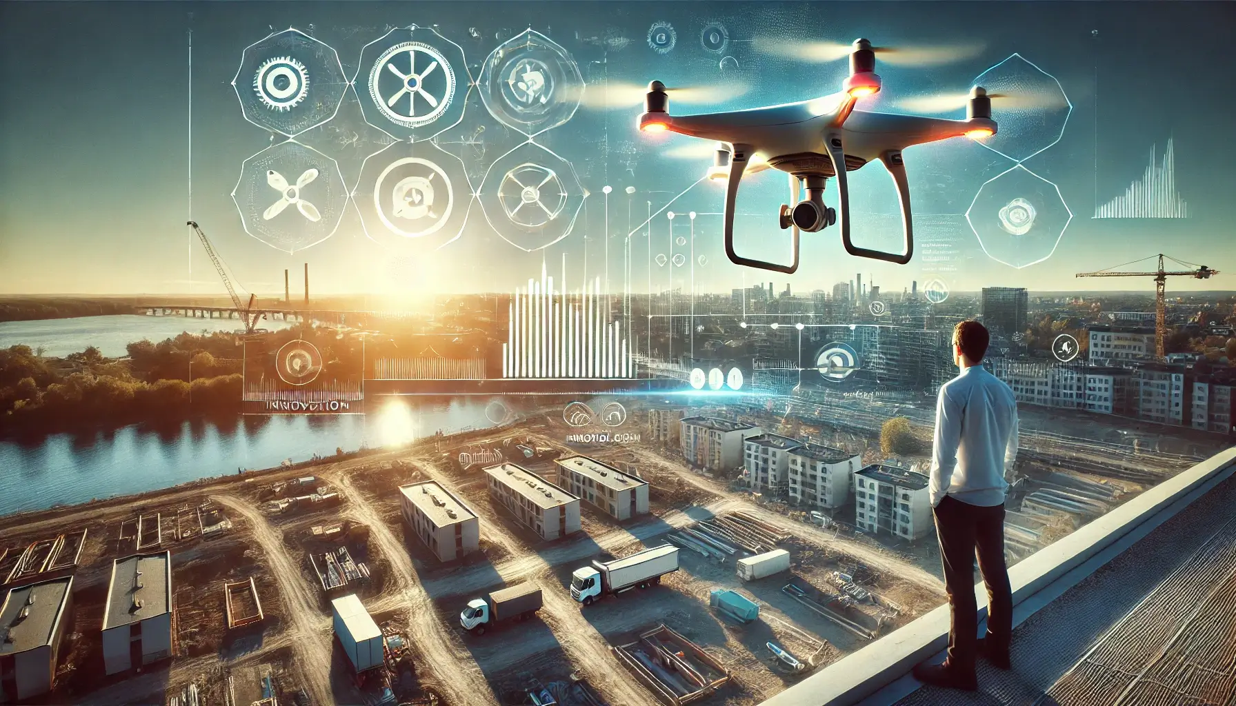 Drönartjänster över byggarbetsplats – inspektion och dataanalys med Stockholm Drone Teknik AB
