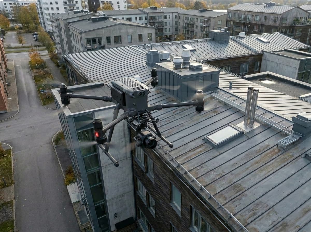 Takinspektion med drönare